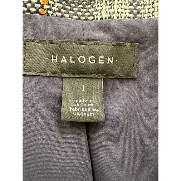 Halogen Womens Gray Libbie Plaid Tweed Blazer Jacket Size Large NWT - Picture 9 of 12